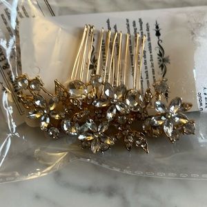 Gold crystal headpiece